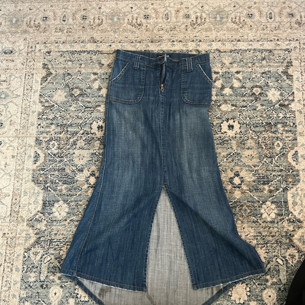 90s Denim Maxi Skirt